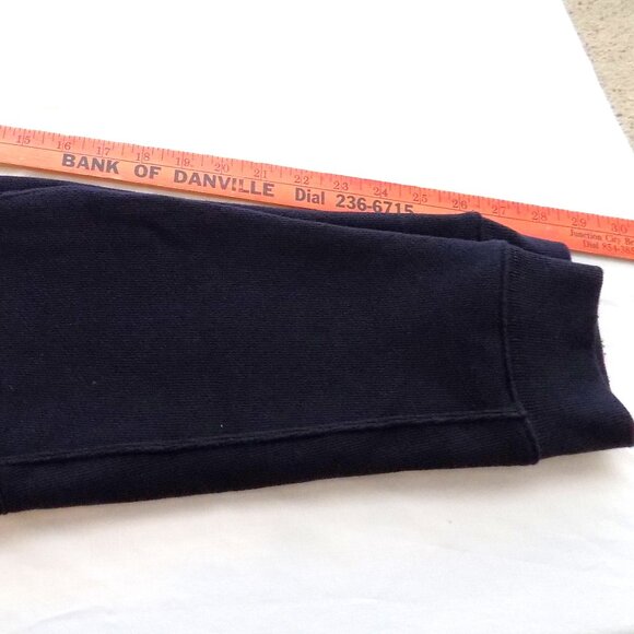 ABERCROMBIE FITCH Soft A&F Sweater Knit Fleece Joggers Mens Large Navy Blue - Picture 9 of 9
